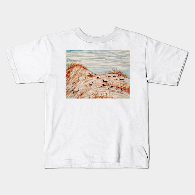 Black Skimmers Nesting Colony Kids T-Shirt by Matt Starr Fine Art